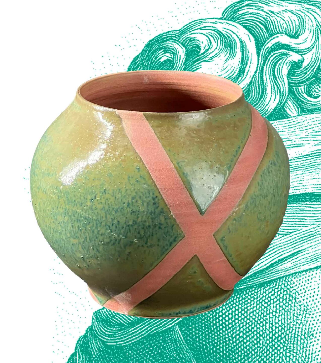 Vase bandé