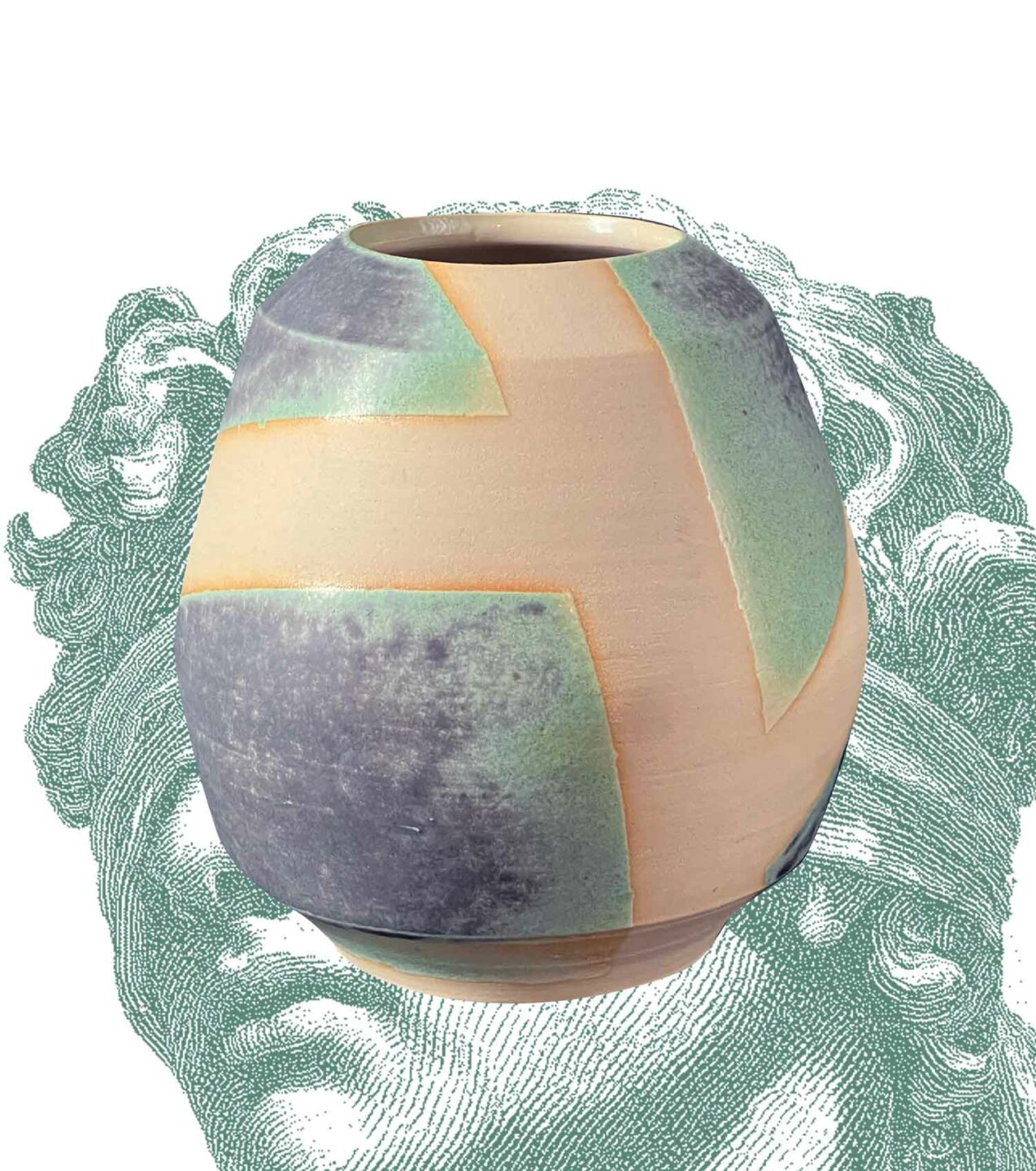 Vase bandé