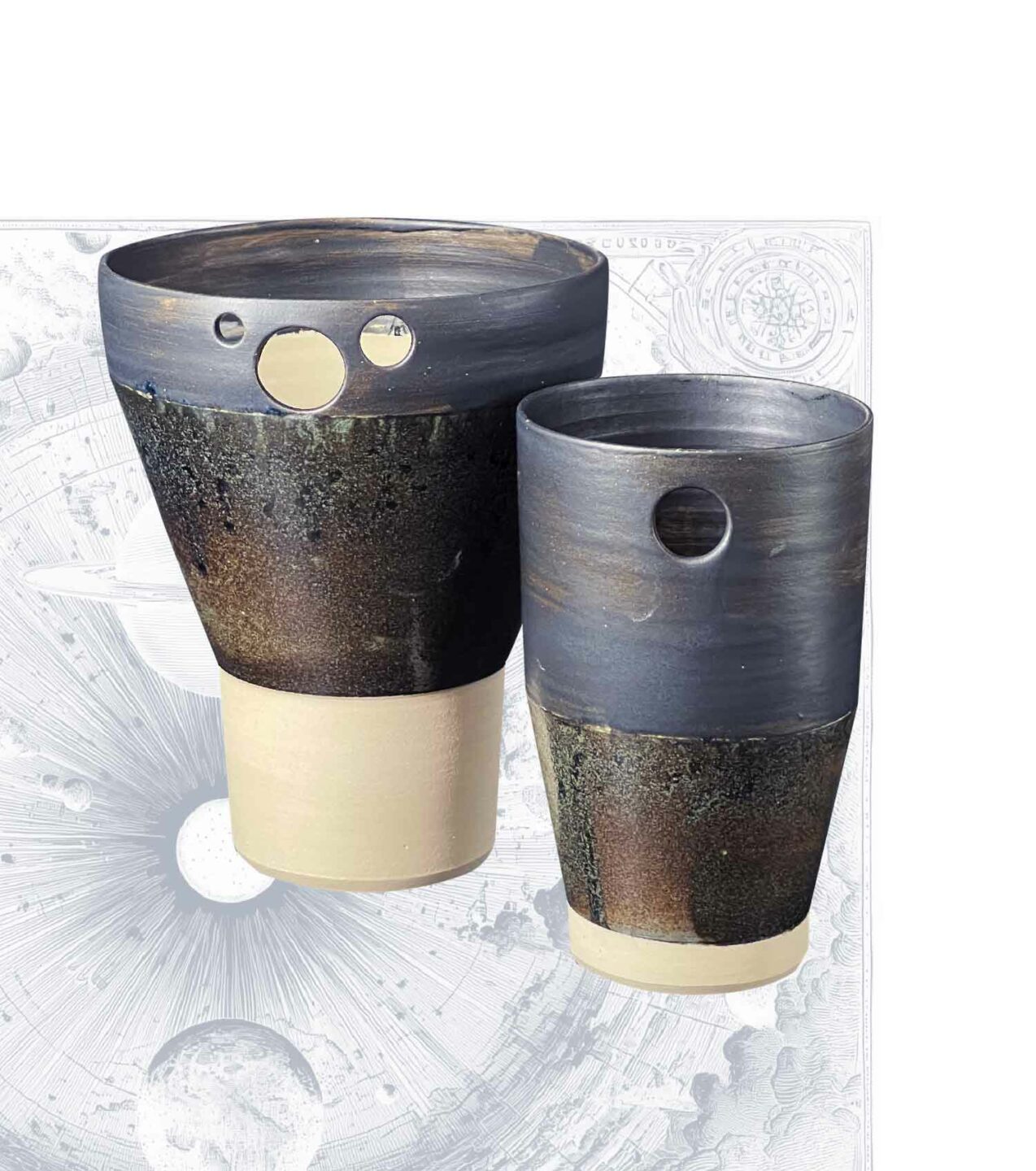 Duo Vases polaire Noirs